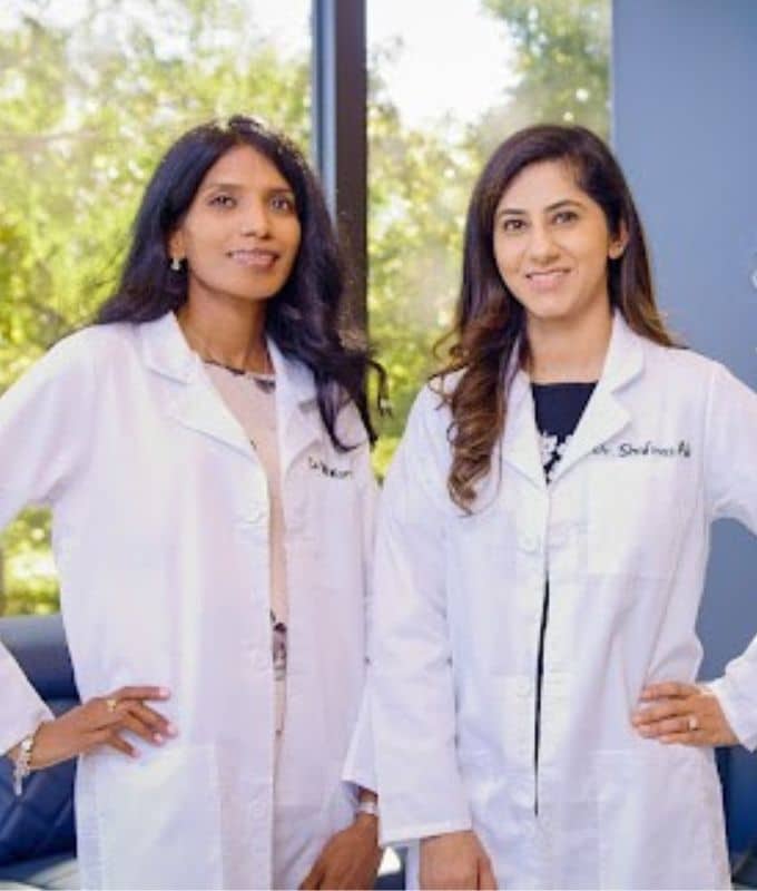 dr karri and dr ali at saks dental studio in allen, tx